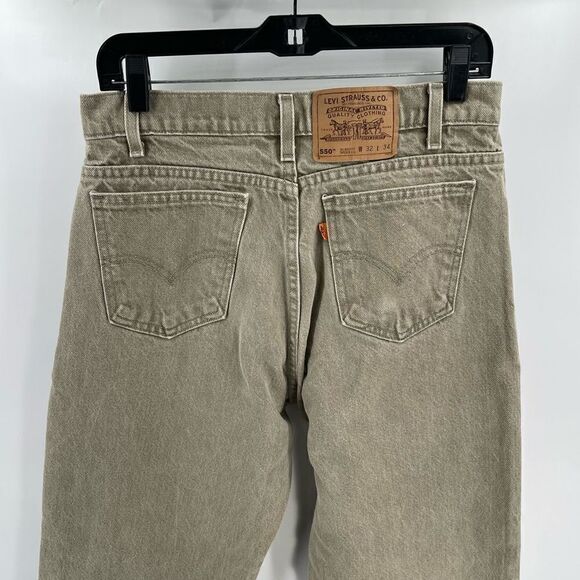 Levi’s orange tag vintage mens acid wash grey gray relaxed fit tapered leg jeans - Picture 11 of 12